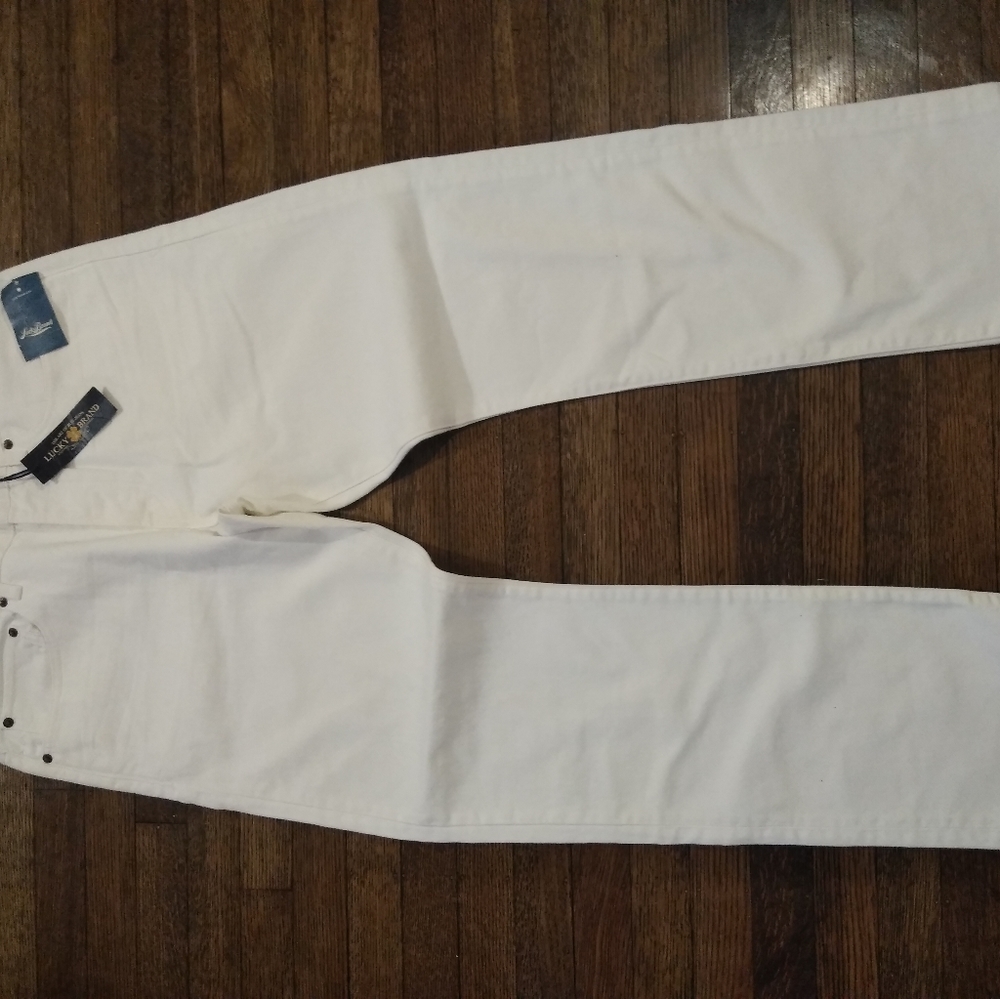 Men's Lucky Brand size 34 White Slim Jeans